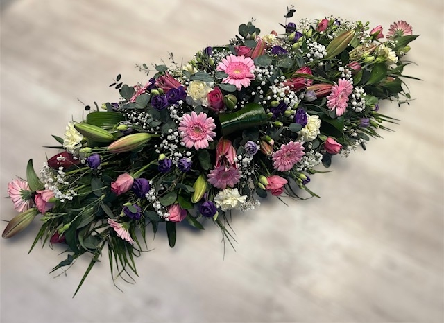 Pink Stargazer Lily Coffin Spray