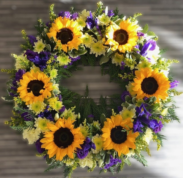 Sunflower Wreath Funeral Tribute
