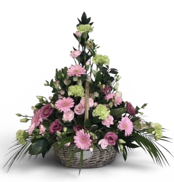 Pretty In Pinks Basket Arrangement