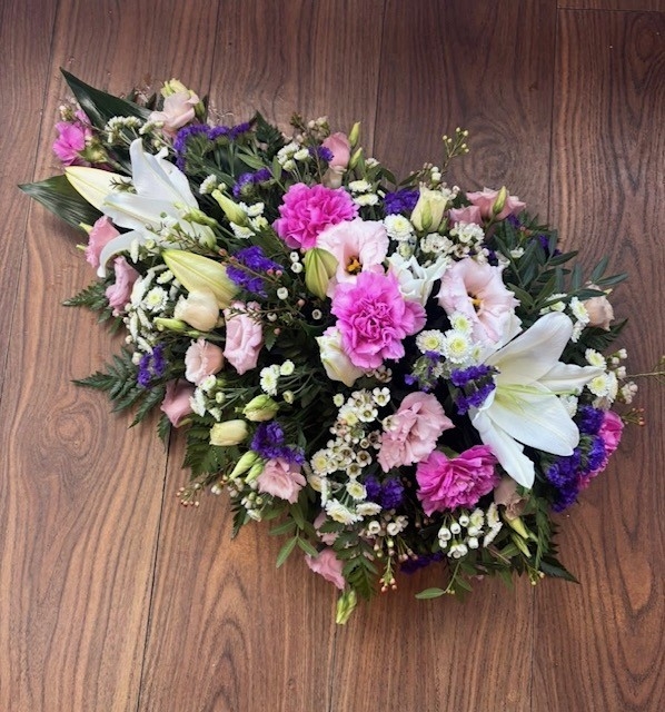Lily mixed flower Oasis Spray Funeral Tribute