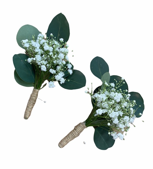 Gypsophila & Eucalyptus Buttonhole