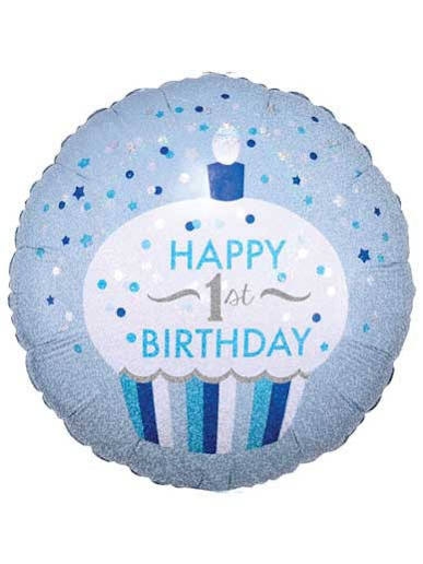1st Birthday Boy Helium Balloon