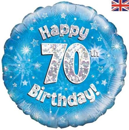 70th Blue Stars Helium Balloon