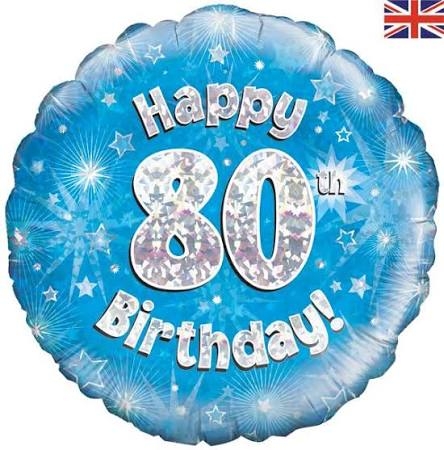 80th Blue Stars Helium Balloon