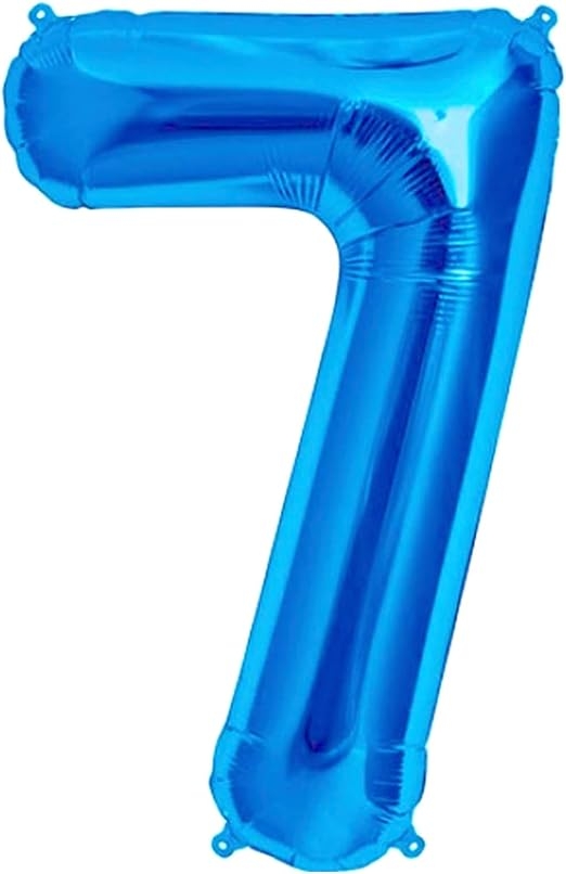 Blue Number 7 Shaped Helium Balloon