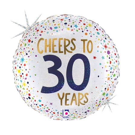 Cheers To 30 Years Helium Balloon