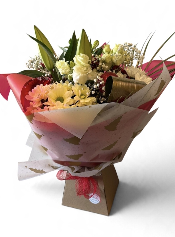 Christmas Florist Choice Reds Handtied