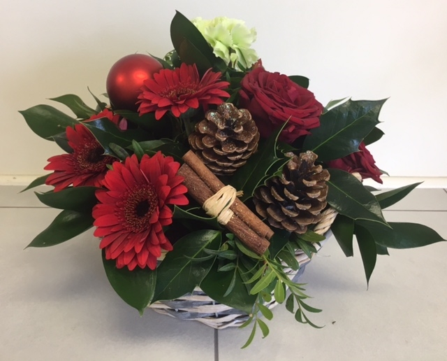 Christmas Spirit Basket Arrangement