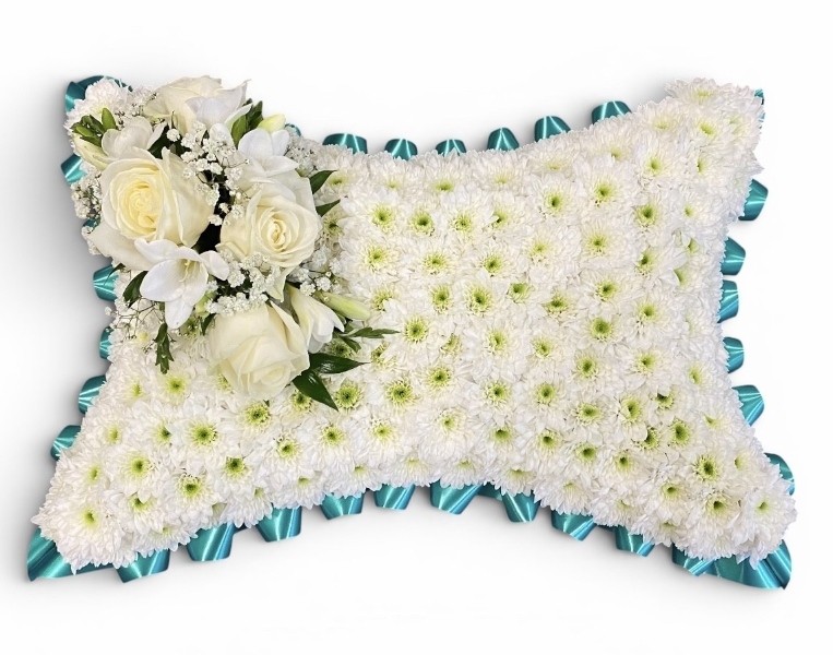 Green & Cream Pillow Funberal Tribute