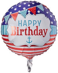 Happy Birthday Sailor Helium Balloon