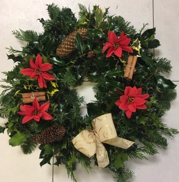 Red Holly Wreath