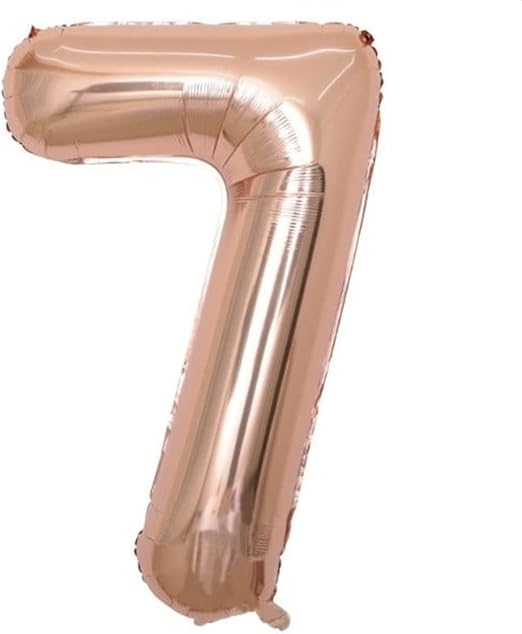 Rose Gold 7 Shaped Number Balloon