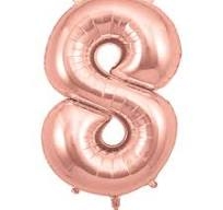 Rose Gold 8 Shaped Number Balloon