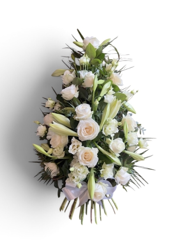 White Sheaf Style Oasis Spray