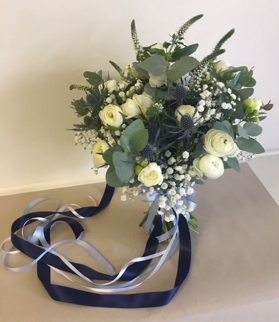 Wild Blue & Cream Bouquet