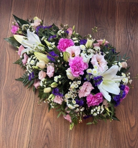 Lily mixed flower Oasis Spray Funeral Tribute