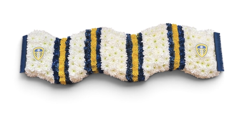 Leeds United Football Scarf Funeral Tribute