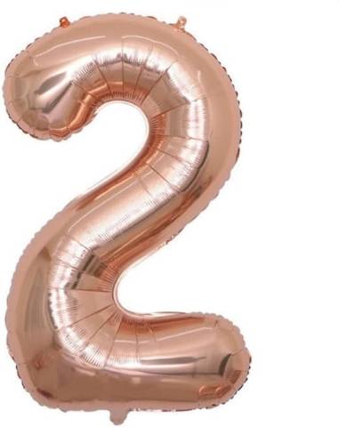 Rose Gold Number Shaped Helium Balloon