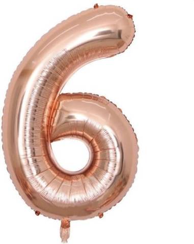 Rose Gold Number Shaped Helium Balloon