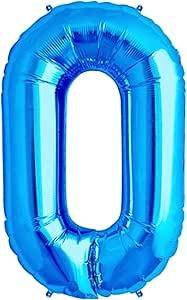 Blue Number Shaped Helium Balloon