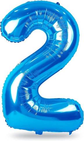 Blue Number Shaped Helium Balloon