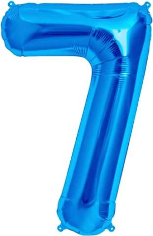 Blue Number Shaped Helium Balloon