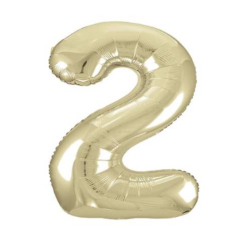 Champagne Gold Number Shaped Helium Balloon