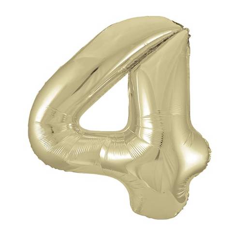 Champagne Gold Number Shaped Helium Balloon