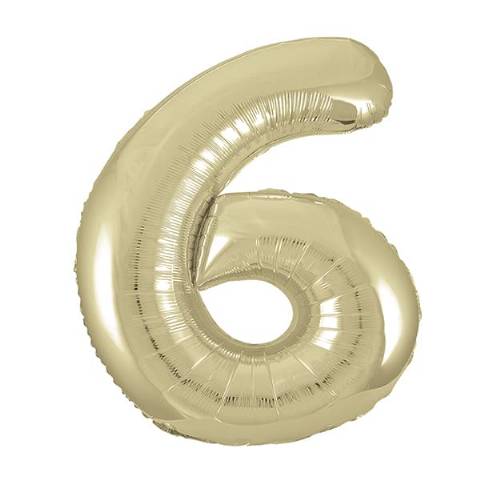 Champagne Gold Number Shaped Helium Balloon