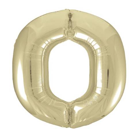 Champagne Gold Number Shaped Helium Balloon