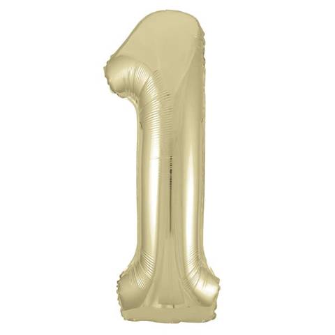 Champagne Gold Number Shaped Helium Balloon