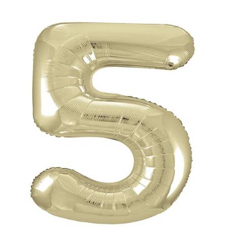 Champagne Gold Number Shaped Helium Balloon