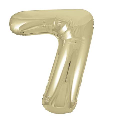 Champagne Gold Number Shaped Helium Balloon