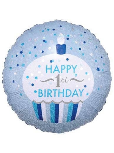 1st Birthday Boy Helium Balloon