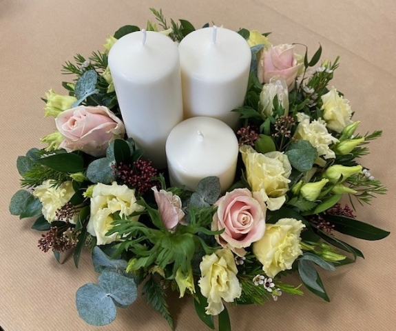 3 Church Candle Centerpiece