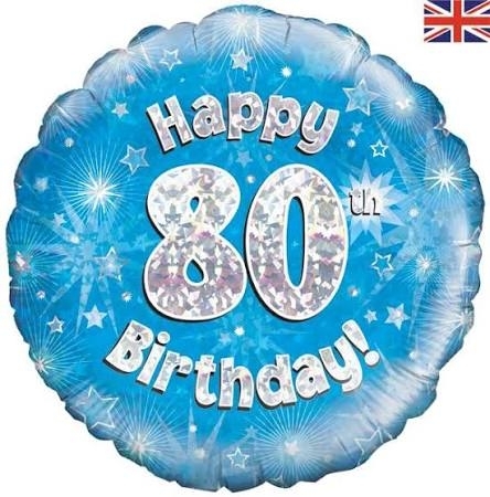 80th Blue Stars Helium Balloon
