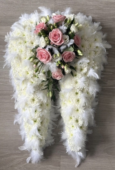 Angel Wings Funeral Tribute