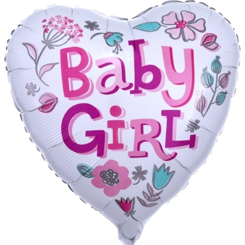 Baby Girl Flower Heart