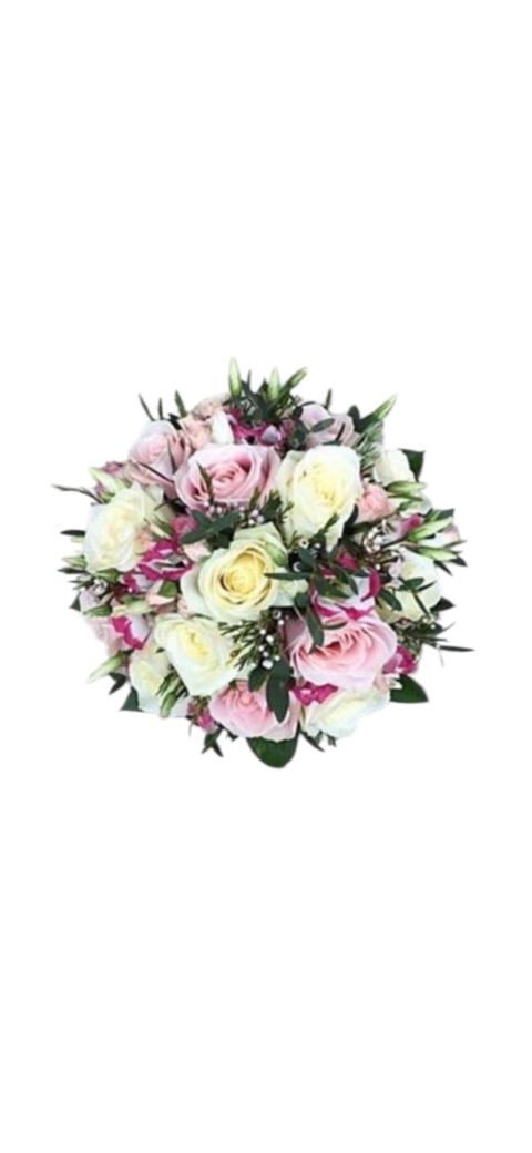 Cream & Pink Roses with Lizzie
