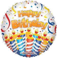 Happy Birthday Candles Helium Balloon