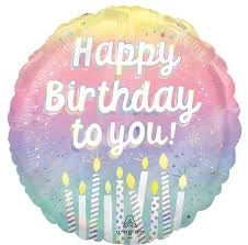 Happy Birthday Candles Helium Balloon