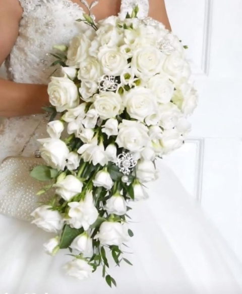 Ivory Diamante Shower Bouquet