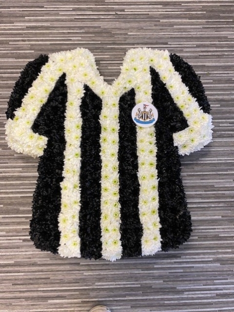 Newcastle United Football Shirt Funeral Tribute