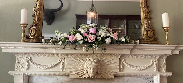 Pink & White Long Low Arrangement