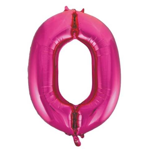 Pink Number Shaped Helium Balloon