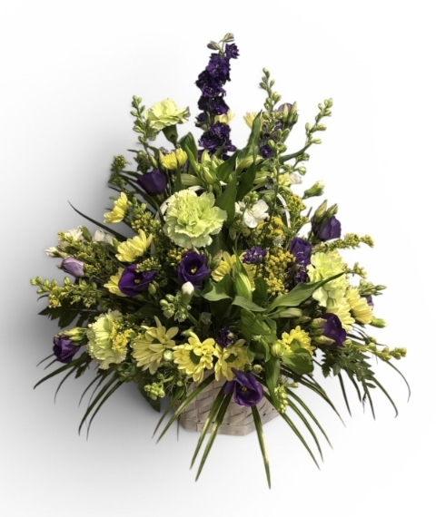 Purple Rain Basket Arrangement