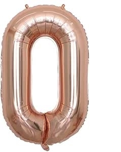 Rose Gold 0 Shaped Number Balloon