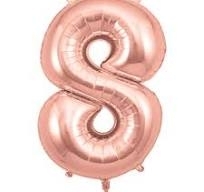 Rose Gold 8 Shaped Number Balloon