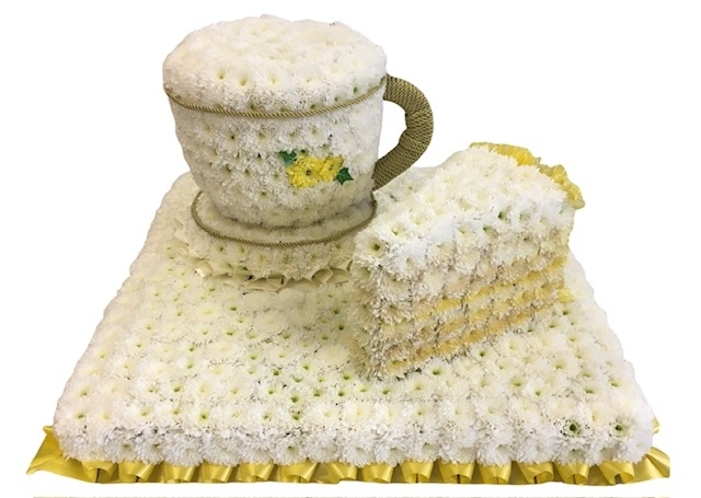 Tea Cup & Cake Funeral Tribute