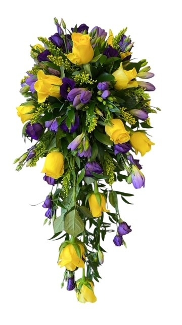 Yellow Rose & Purple Freesia Bouquet